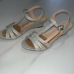 Fancy Strappy Sandals with Kitten Heel